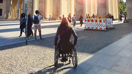 Berlin con silla de ruedas