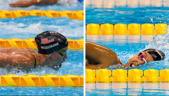 4 medallas en natación